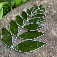 green fern home decor stained glass