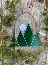 Mountains & Full Moon - Green