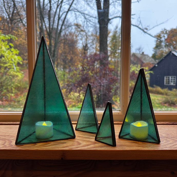 Stacking Trees - iridescent green