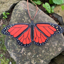 hand-painted monarch butterfly stained glass