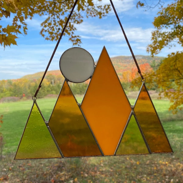 Mountains & Full Moon - Orange – Root Studio