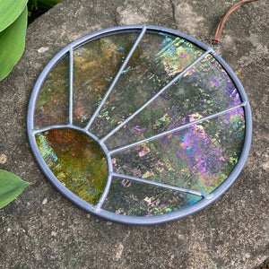 sunbeam stained glass home decor handmade in vermont by root studio