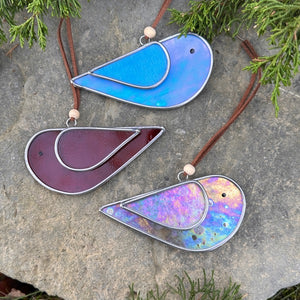 Stained Glass Bird Ornaments