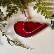 stained glass cardinal bird ornament