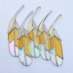 Stained Glass Feather - Yellow