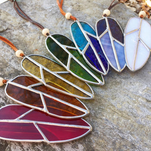 Small Stained Glass Feather