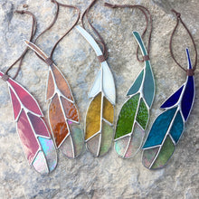 Stained Glass Feather - Green
