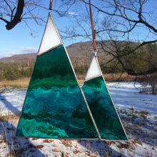 Snow-topped Mountains Stained Glass