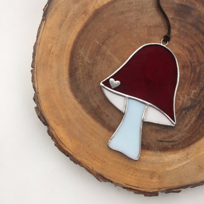 Love Mushroom Stained Glass