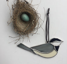 Stained Glass Chickadee Sun Catcher