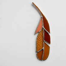 Stained Glass Feather - Orange