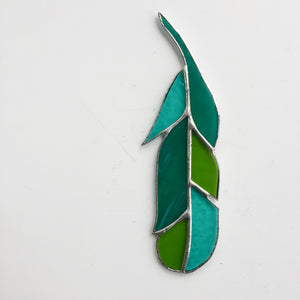 Stained Glass Feather - Green