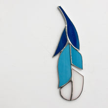 Stained Glass Feather - Blue